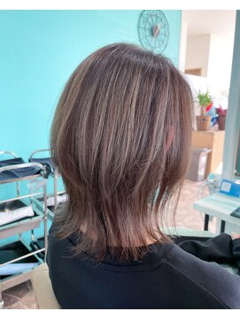 ヘアーディア みどり店(Hair...DiA) ミディアムウルフ/オリーブベージュ[伊勢崎]