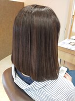 ヘアサロンアンドヘアメイクディー(hair salon hair make D)&nbsp;仙台D　ハイライトワンレングスボブ大人ミディアムstyle