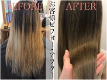 今までの縮毛矯正とは違う！酸性ストレートで髪の負担を最小限に抑えどんな髪質にも対応できます。　藤原