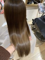 オースティン 門前仲町(AUSTIN)&nbsp;大人かわいい前髪セシルカットココアブラウンフリンジウェーブ