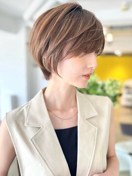 ロンドエニカ 大宮(Lond enika) 切りっぱなしボブエアリーロング美髪ピンクブラウン[大宮]