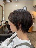 大人ショート/骨格似合わせ/オリーブブラウン