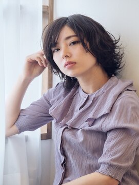 リエットヘアー 杢左店(Lie-et. hair) 無造作フェミニン×パーマ/ミディアムウルフ/ココアグレージュ