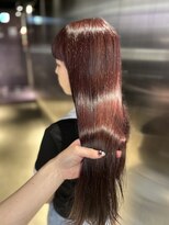 ペレ 栄店(PELE) デザインカラー/レイヤーカット/ウェットヘア/オリーブベージュ