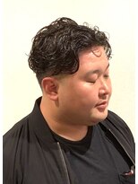 銀座マツナガ 浅草店&nbsp;ナチュラル スキンフェード メンズパーマ ツーブロ アイロン