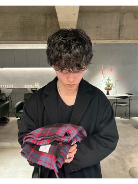 リール(rire) rireニュアンスパーマカルマパーマベリーショートダークアッシュ