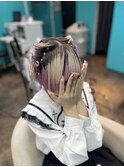 猫耳×髪リボン