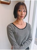 顔まわりレイヤーボブ