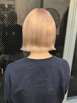 ラニヘアサロン(lani hair salon) ミルクティーベージュ/ボブ/ブリーチ/ダブルカラー/ハイトーン
