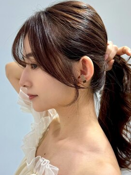 エジョン 幡ヶ谷店(Aejon) 顔まわり/レイヤーロング/韓国ヘア/ベビーピンク/新宿