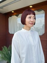 フタリ(FUTARI)&nbsp;ミニボブ×お洒落レッドカラー