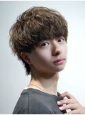 束感王道マッシュ　ブラウンカラー　マッシュウルフ