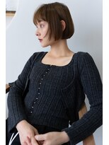 フィーカ(Fiika)&nbsp;前髪カット/顔周り/ショートボブ/ベージュ【本町/肥後橋】