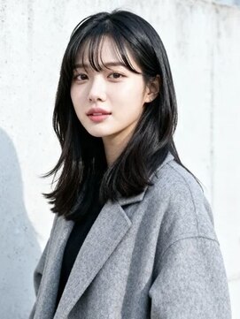 レイヤーカット H 大阪梅田 女性専用サロン 韓国レイヤーカット タッセルボブウルフボブマッシュウルフミディアムヘアカラー