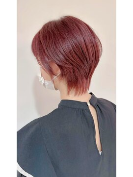 ハロ ハッピーヘアライフ 長居店(Halo happyhairlife) くびれヘアハイライトカラーミルクティーグレージュセミロング