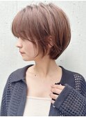 say.ショートボブひし形ショートオリーブグレーアッシュ小顔