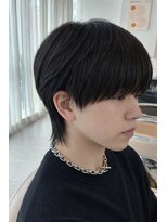 ハクオム 大須(HaKU Homme)&nbsp;韓国風襟足マッシュウルフ中性的ナチュラルレイヤー襟足長め
