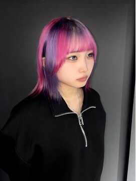コエル(KOER) ピンク×パープルデザインウルフ