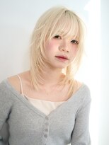 ロンドアンメゾン 原宿(Lond un Maison.)&nbsp;ミルクティーブロンド/ワンホンレイヤー/韓国巻き/顔周り0611