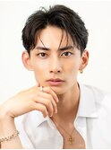 ビジネスメンズショートリクルート七三かき上げヘアツーブロック