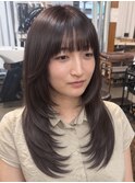 ハイライトカラーミルクティーベージュケアブリーチダブルカラー
