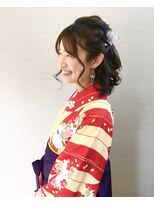 美容室テク アート バイ シック 卒業式袴ヘア