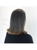 20代30代40代大人外ハネストレートグレージュグラデーション