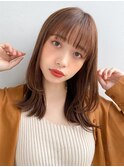 【GARDEN荒井夏海】シースルー前髪×ストレートレイヤーミディ