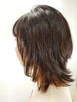 20代30代大人かわいい/ウルフ/ブリーチ/インナーカラー/外ハネ
