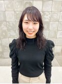 イルミナカラー 暖色パーマ パープルカラー