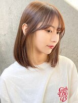 サロウィンフレンテ 新宿三丁目(SALOWIN Frente)&nbsp;石塚／インナーカラーベージュミディアムボブ10代20代30代新宿