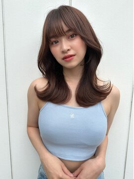 ロンド マーレ 天神大名店(Lond mare) ピンクブラウン/暖色カラー/カシスピンク/韓国ヘア/顔周りカット