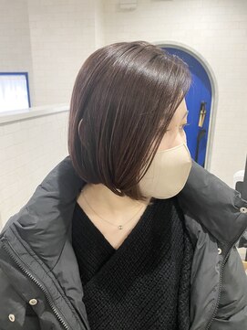 シェミール(CHEMIR) バイオレットブラウン/ブリーチなしカラー／四日市サロン/ボブ