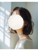肩上ボブ/大人ボブ/柔らかボブ/ベージュカラー