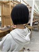 say.メルティカラーフェミニンウェーブミディアム韓国ボブ暗髪