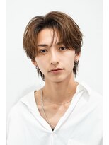 オーシャントーキョー(OCEAN TOKYO) 韓国ヘアカルマパーマカルマバングセンターパート黒髪ウルフ