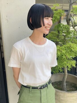 マッシュボブ×透明感カラー