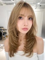 エレメント 五反田店(EREMENT)&nbsp;ハイライトカラーミルクティーベージュレイヤーカット