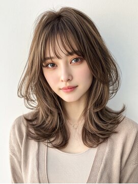 フレイムス ヘア アンド リラックス 高崎駅西口店(Frames hair&relax) 20代30代40代ナチュラルくびれハッシュカットミディアムスタイル