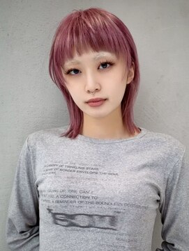 ギークス(GEEKS) 【GEEKS渋谷】ブリーチカラー/ピンク/ハッシュカット/くびれヘア