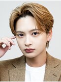 フェザーショート メンズブリーチカラー フェザーパーマ