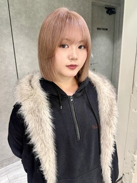 シェノン 表参道(CHAINON) ピンクベージュタッセルボブ!