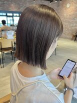 オーガニック アトリエ 大宮(organic+atelier)&nbsp;冬の切りっぱなしボブ◎大人アッシュ×前髪なし30代