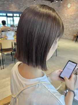 オーガニック アトリエ 大宮(organic+atelier) 冬の切りっぱなしボブ◎大人アッシュ×前髪なし30代