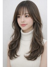 クワイア 川崎店(0choir)&nbsp;着物ヘア/ダークアッシュ/ミディアムレイヤーカット/川崎