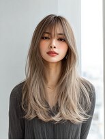 ダル 渋谷/表参道(DAL.)&nbsp;バタフライレイヤーロングレイヤーハイトーングレージュブリーチ