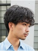 渋谷ルーズパーマツイストスパイラルパーマメンズマッシュウルフ