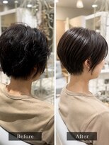 リム バイ ディーアンドティー(Lim by D&T)&nbsp;20代30代40代50代　癖毛でも叶う丸みショート×縮毛矯正