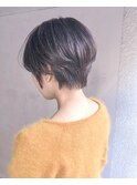 【Marl】ハイライト入りラベンダーグレージュのマッシュショート