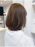 福山市美容室Caary人気 サラサラミディアムボブ